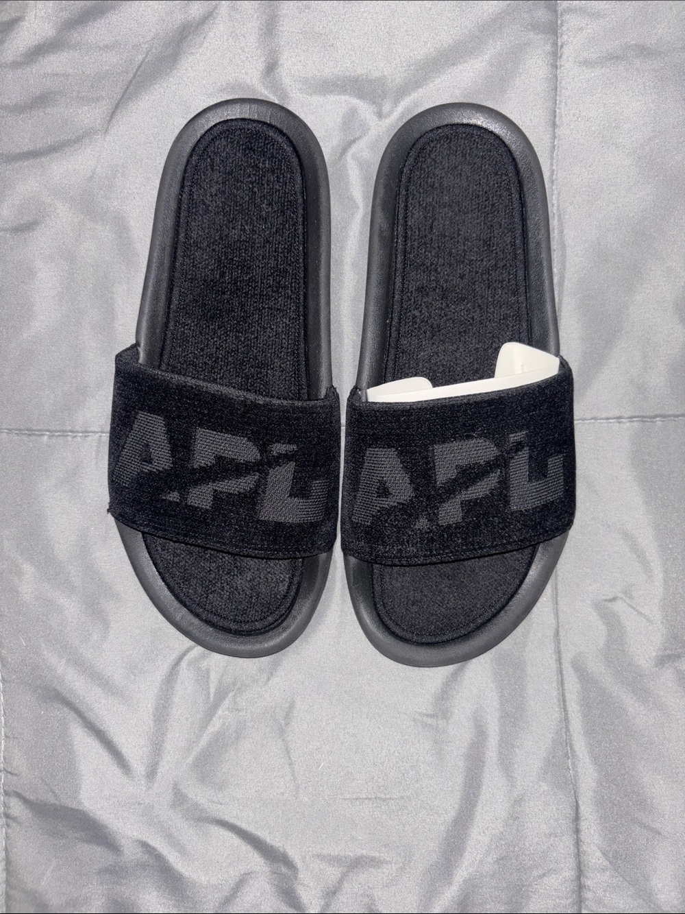 APL Black Logo Slide Sandals